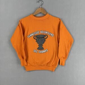 Vintage Tennessee Volunteers Sweatshirt Mens Small Orange NCAA Healthknit SEC
